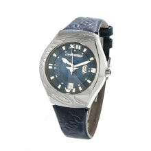 Мужские наручные часы с ремешком Мужские наручные часы с синим кожаным ремешком Chronotech CT7694M-04 ( 43 mm)