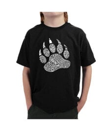 LA Pop Art boys Word Art T-shirt - Types of Bears