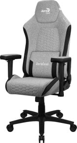 AEROCOOL ADVANCED TECHNOLOGIES Aerocool CROWNASHGR - Ergonomic Gaming Chair - Adjustable Cushions - AeroWeave Technology - Grey - Universal gaming chair - 150 kg - Padded seat - Padded backrest - 125 kg - Black