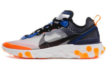 Nike React Element 87 Total Orange 低帮 跑步鞋 男女同款 灰橙蓝 / Кроссовки Nike React Element 87 Total Orange AQ1090-004