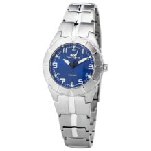 Женские наручные часы Унисекс часы аналоговые синий циферблат серебристые Time Force