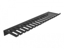 Cable holder 325 x 90 mm for wall mounting black - Cable holder - Wall - Metal - Black