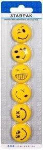 Starpak Magnet emoticons d. 30mm 6pcs