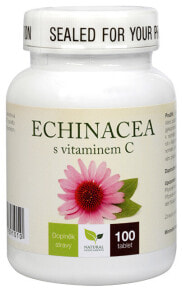 Витамины и БАДы для дыхательной системы Natural Medicaments Echinacea & Vitamin C Комплекс с эхинацеей и витамином С 100 шт