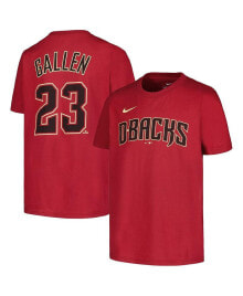 Nike big Boys Zac Gallen Red Arizona Diamondbacks Name and Number T-shirt