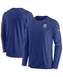 Nike men's Royal New York Giants Sideline Lockup Performance Long Sleeve T-shirt