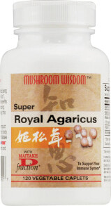 Грибы mushroom Wisdom Super Royal Agaricus Гриб агарикус для иммунитета и почек 120 вегетарианских капсул