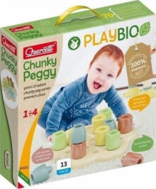 Купить деревянные пазлы для детей Quercetti: Развивающий пазл для малышей Quercetti Playbio Chunky Peggy