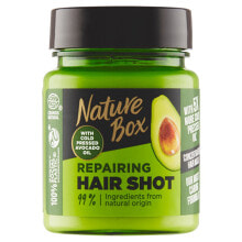 Средства для особого ухода за волосами и кожей головы nature Box Avocado Oil Repairing Hair Shot Восстанавливающая маска с маслом авокадо 60 мл