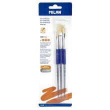 MILAN Blister 3 Flat Brushes