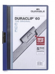 Полки и панели для инструментов durable Duraclip 60 обложка с зажимом ПВХ Синий, Прозрачный 220907