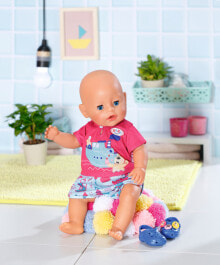 BABY born Bath Pyjamas with Shoes Комплект одежды для куклы ,Боди с шлепками,830628