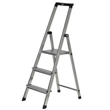 3-step folding ladder Krause 126214 Silver Aluminium