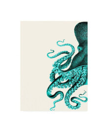 Trademark Global fab Funky Octopus Green and Cream a Canvas Art - 36.5