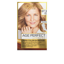 Краска для волос Loreal Paris Excellence Age Perfect Permanent Hair Color No. 61/2,3 Lightest Soft Golden Brown Антивозрастная перманентная краска для волос, оттенок самый светлый мягкий золотисто-коричневый Укрепляющая и питательная краска для волос, оттенок божественный блодн