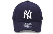 New Era 纽亦华 MLB系列 NY 大LOGO 魔术贴 弯檐棒球帽 藏青色vibe风 / Аксессуары New Era MLB NY LOGO Vibe Hat
