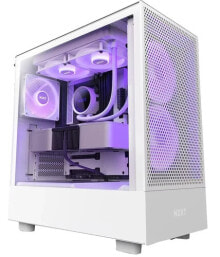 Купить компьютерные корпуса для игровых ПК NZXT: NZXT H5 Flow RGB - White - 2023 Model