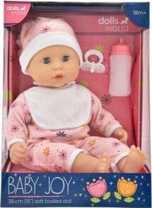 Dolls World DOLLS WORLD LALKA BABY JOY 38 CM - UBRANKO RÓŻOWE