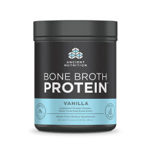 Коллаген ancient Nutrition Bone Broth Protein Протеиновый порошок из костного бульона для поддержки суставов. кожи и мышц 493 г с ванильным вкусом