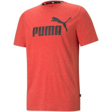 Мужская футболка спортивная красная с логотипом Puma ESS Heather Tee High M 586736 11
