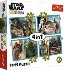 Детские развивающие пазлы trefl Puzzle 4w1 35,48,54,70el Mandalorian. Star Wars 34397 Trefl p8
