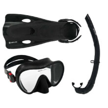 Masks and snorkels for scuba diving