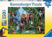 Детские развивающие пазлы Ravensburger Puzzle 150 Słonie w dżungli XXL