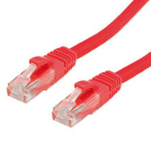 Кабели и разъемы для аудио- и видеотехники value 0.5m UTP Cat.6a сетевой кабель 0,5 m Cat6a U/UTP (UTP) Красный 21.99.1420