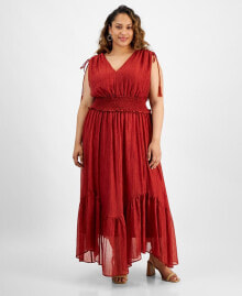 Купить женские платья Taylor: Plus Size V-Neck Sleeveless Handkerchief Hem Maxi Dress