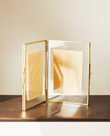 Double golden photo frame