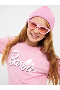 LCW Kids Bisiklet Yaka Barbie Baskılı Uzun Kollu Kız Çocuk Sweatshirt Yeni Sezon