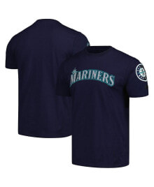 Купить синие мужские футболки и майки Pro Standard: Men's Navy Seattle Mariners Team Logo T-shirt