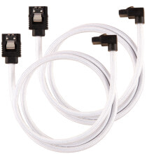 Компьютерные кабели и коннекторы Corsair CC-8900283 кабель SATA 0,6 m Черный, Белый