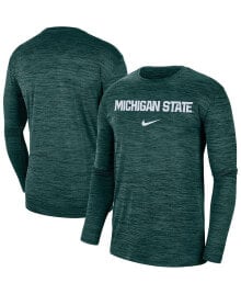 Nike men's Green Michigan State Spartans Team Velocity Performance Long Sleeve T-shirt