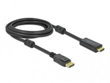 Кабели и провода для строительства DeLOCK 85957 видео кабель адаптер 3 m DisplayPort HDMI Черный