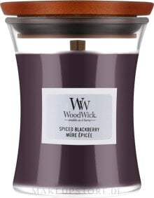 Duftkerze im Glas Spiced Blackberry - WoodWick Hourglass Candle Spiced Blackberry