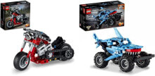Грузовики LEGO 42134 Technic Monster Jam Megalodon, toy car from 7 years, shark monster pull-back truck, children's toy