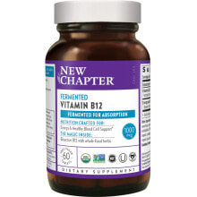Витамины группы B new Chapter Fermented Vitamin B12 Легкоусвояемый ферментированный витамин В12 1000 мкг 60 таблеток