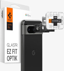 Spigen Spigen Glass tR EZ Fit Optik Black 2 Pack - Google Pixel 8