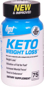 Жиросжигатели BPI Health Keto Weight Loss Кетогенная формула для похудения с MCT 75 капсул