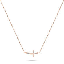 Ювелирные колье bronze necklace Cross with zircons NCL57R
