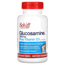 Глюкозамин, Хондроитин, МСМ Шифф, Глюкозамин с витамином D3, 1000 мг, 150 таблеток в оболочке
