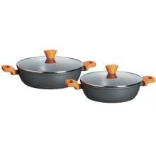 Casserole with lid Inoxibar 18450 Black 26 - 28 cm