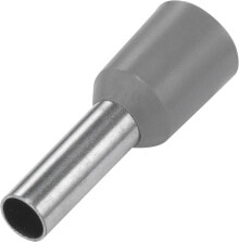 Conrad 1091282 - Wire end sleeve - Silver - Straight - Grey - Metallic - Copper - PVC