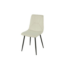 Chair Romimex White Velvet Metal 45 x 89 x 55 cm