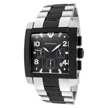 Мужские наручные часы с браслетом Мужские наручные часы с серебряным черным браслетом Armani AR5842 ( 40 mm)