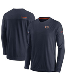 Nike men's Navy Chicago Bears 2022 Sideline Coach Chevron Lock Up Performance Long Sleeve V-Neck T-shirt