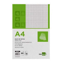 LIDERPAPEL Notepad box 4 mm A4 80 sheets 60g/m2 perforated