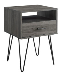 Walker Edison modern Single Drawer Hairpin Leg Side Table