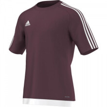Мужские спортивные футболки Мужская футболка спортивная бордовая с логотипом футбольная Adidas Estro 15 M S16158 football jersey